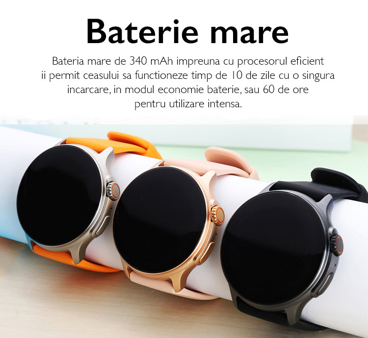 Ceas Smartwatch Femei TechONE K58 Ultra, Auriu Ceas Smartwatch Femei TechONE K58 Ultra, Auriu